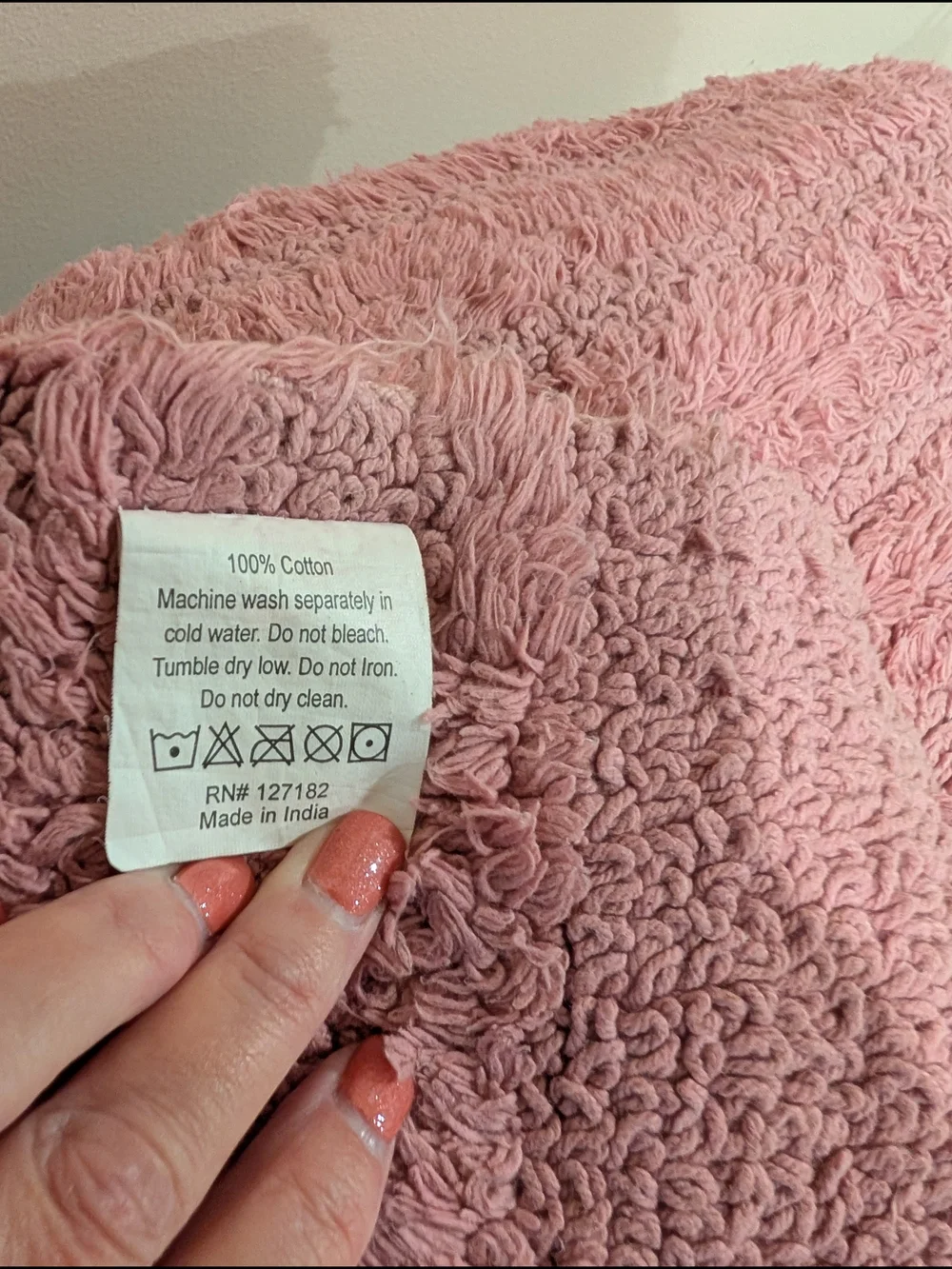 Plush Pink Home Bathroom Rug